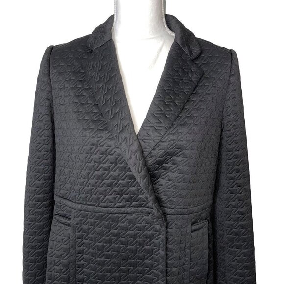 Margaret O’Leary Womens Quilted Jacket Size Medium M L Black Snap Front Lined - Picture 5 of 12
